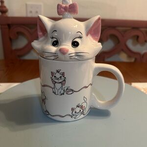 Disney Marie White and Pink Cat Mug with Bow Coffee & Tea Accessory